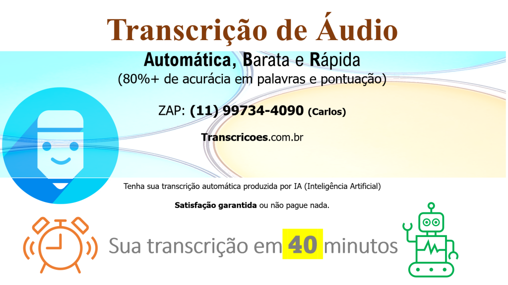 Transcrição automática de áudio para transcritores profissionais
